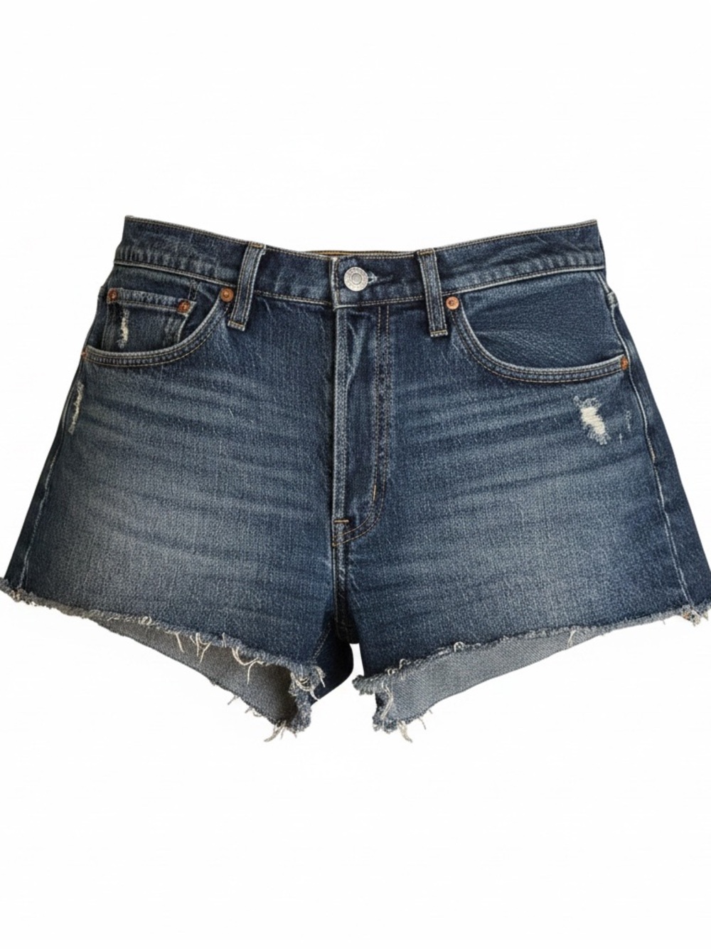Levi’s 501 Denim Jean 2” Shorts Button Fly Cutoffs Med Wash Women 32 Waist